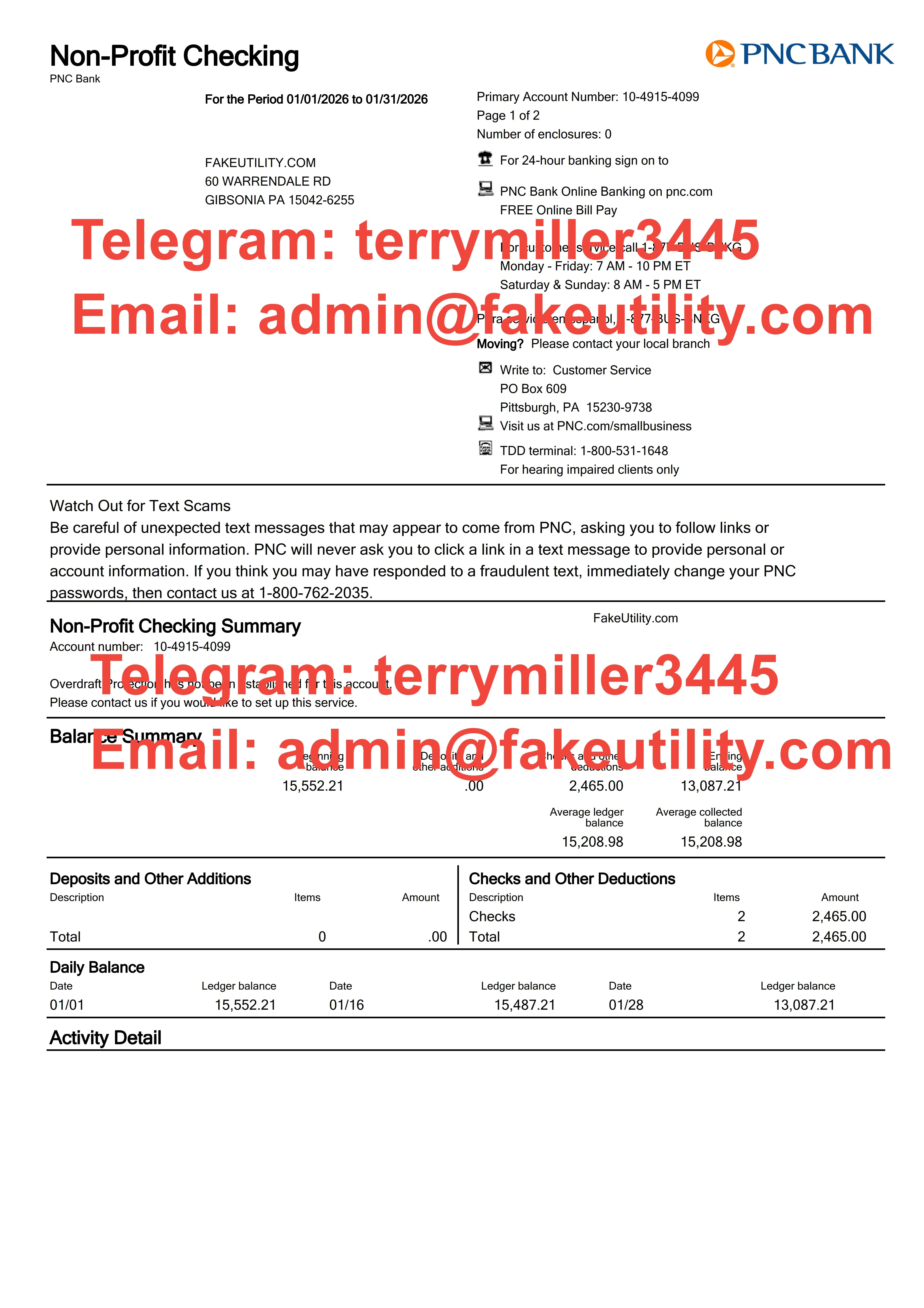 Buy Fake Bank Statements & Novelty Templates